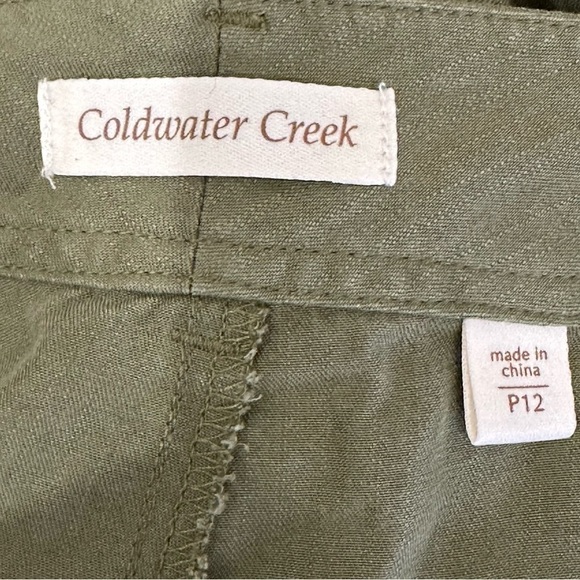 Coldwater Creek Cargo Tencel Pants Green Rollup - Picture 4 of 7